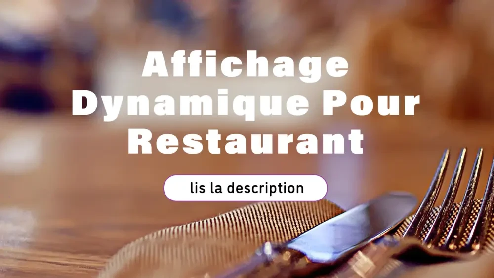 Transformez Votre Restaurant avec Nos Écrans de Menu Numériques !