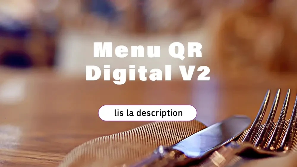 Améliorez Votre Restaurant avec Notre Menu QR Digital V2